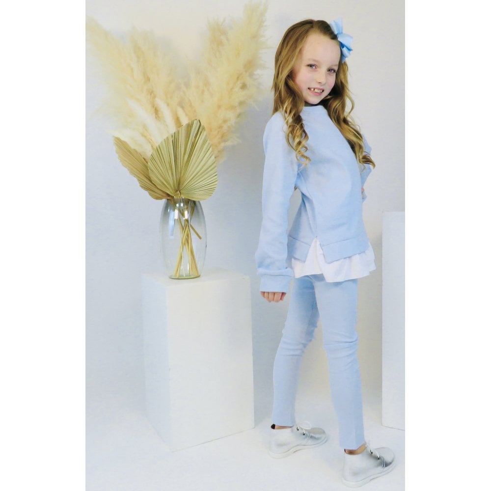 Mila Girls Legging Tracksuit Set Blue