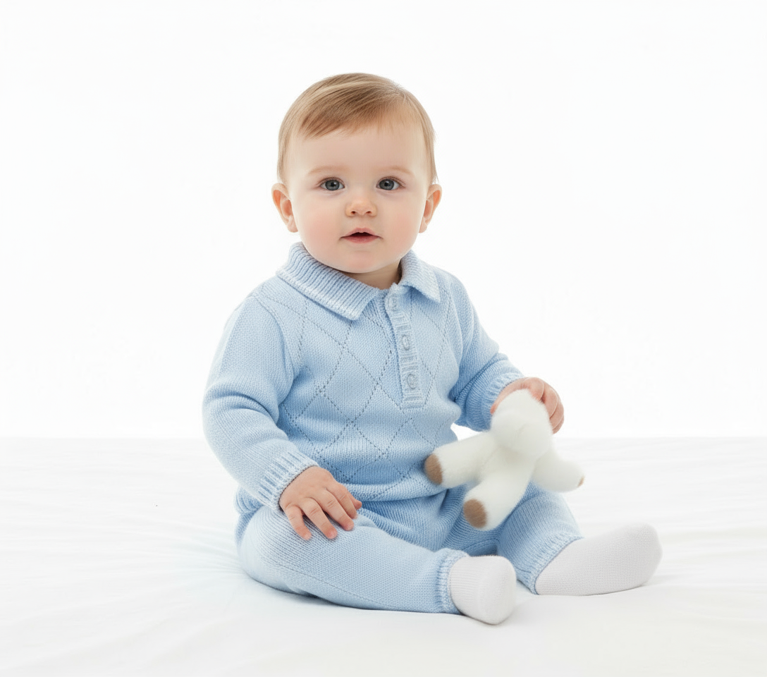 A4920 Blue Top & Trouser Set