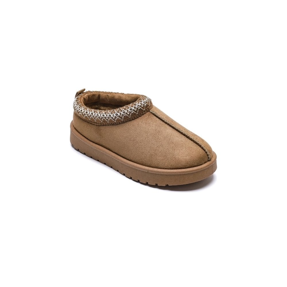 Indiya Faux Fur Mule Beige