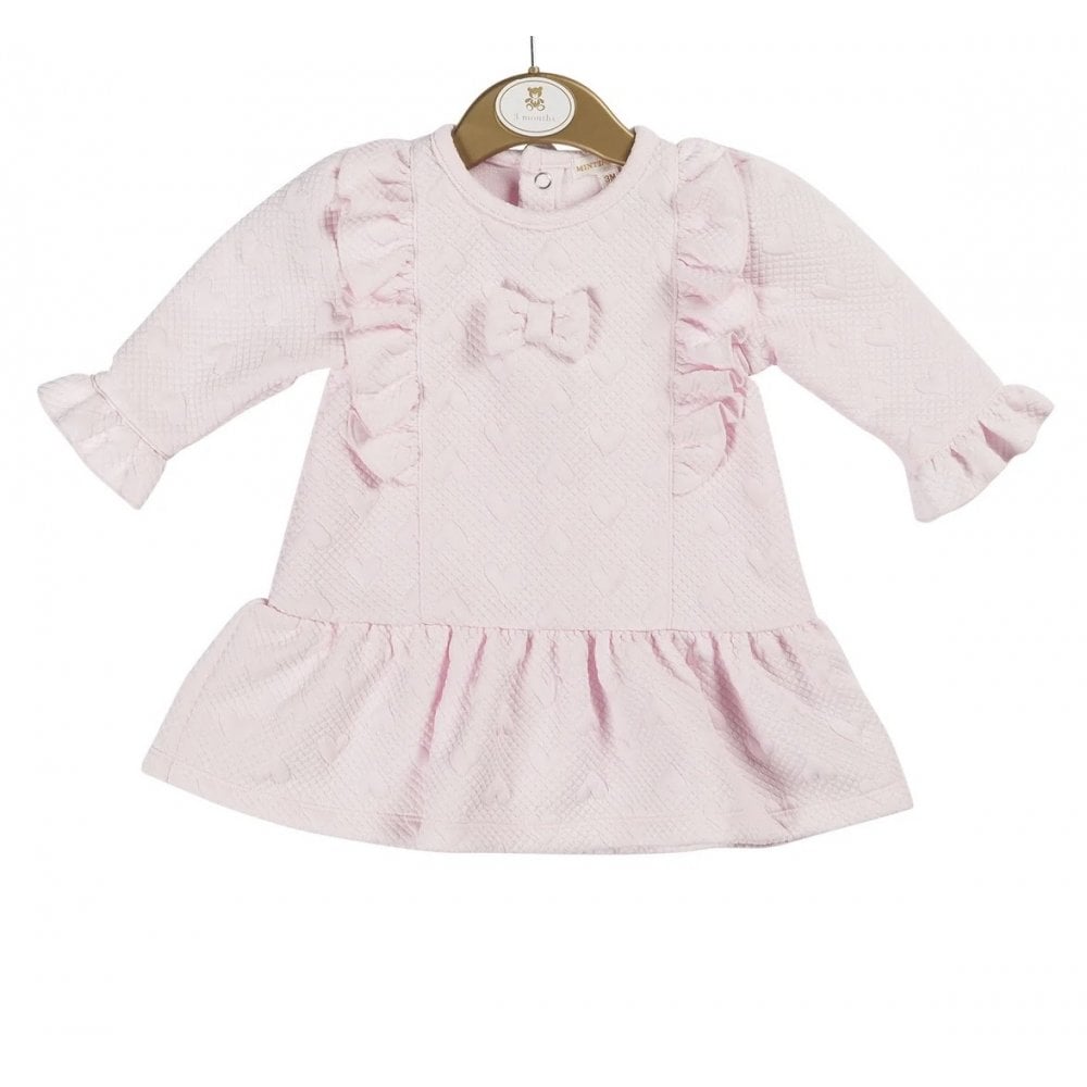 MB6142 Girls Pink Frilly Bow Dress