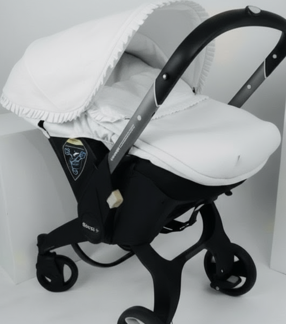 068241 Leatherette Doona Car Seat Cover White