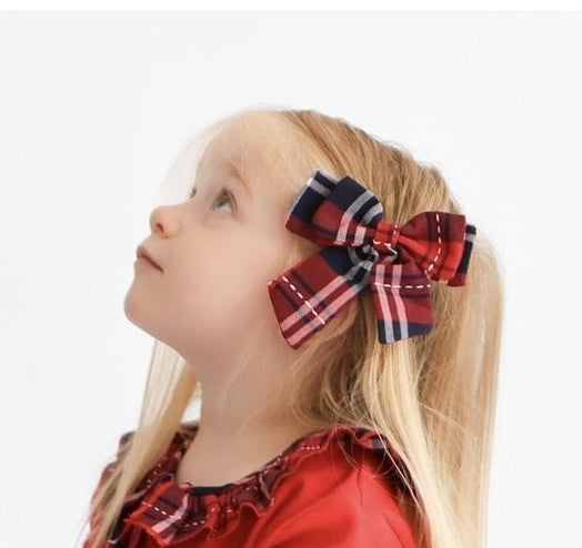 Christmas Red Tartan Hair Clip