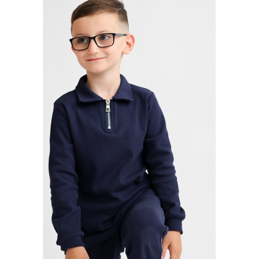 Rory Navy Boys Zip Tracksuit