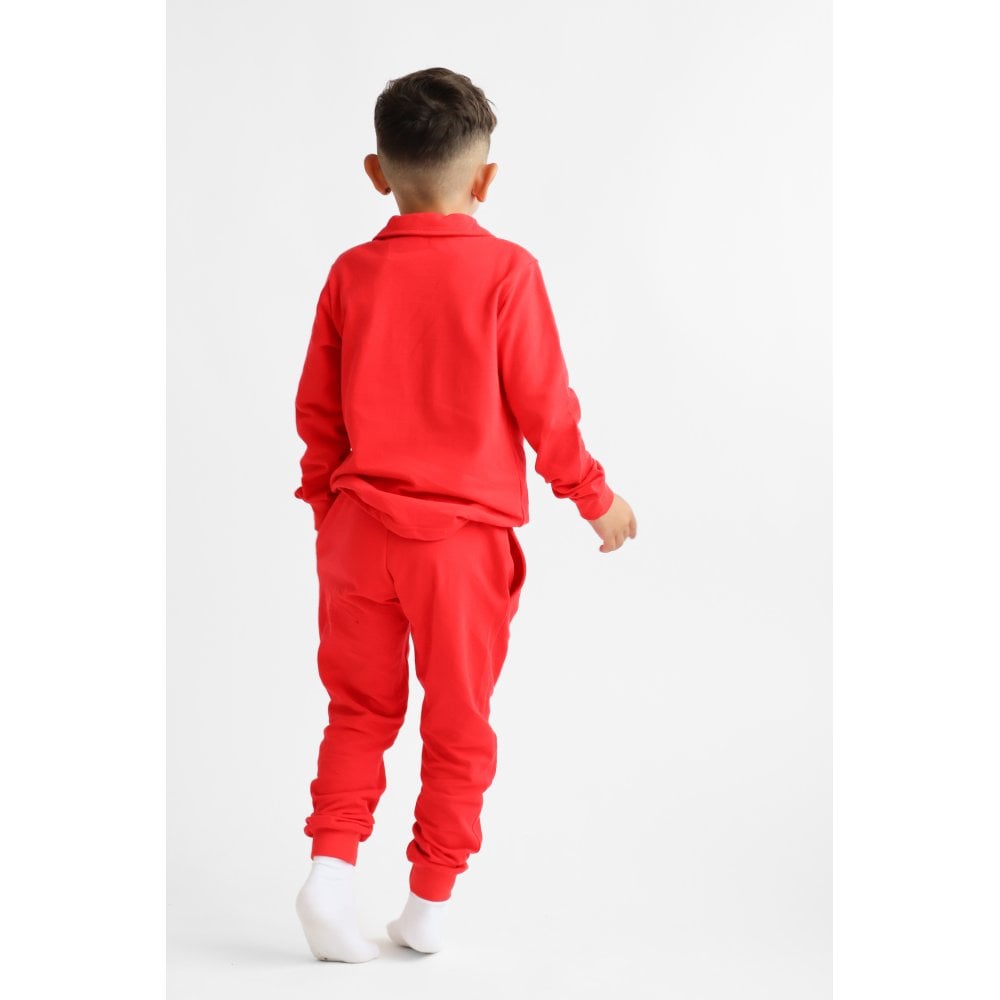 Jaxon Red Boys Zip Through Tracksuit Set