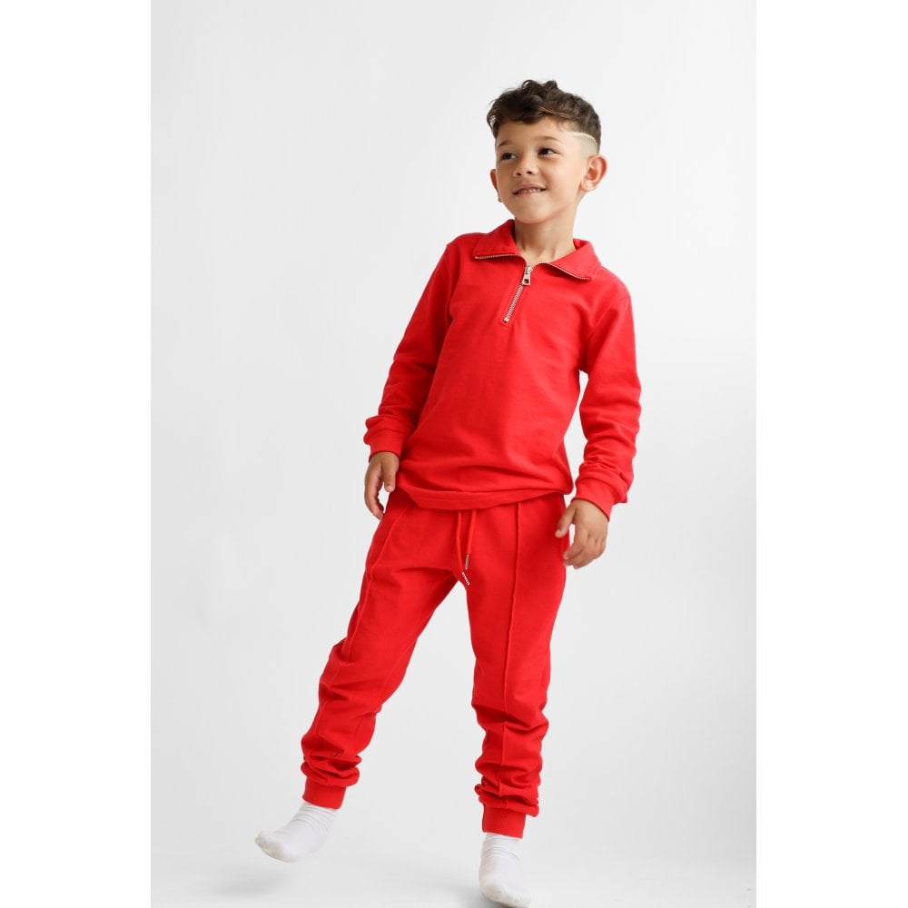 Jaxon Red Boys Zip Through Tracksuit Set