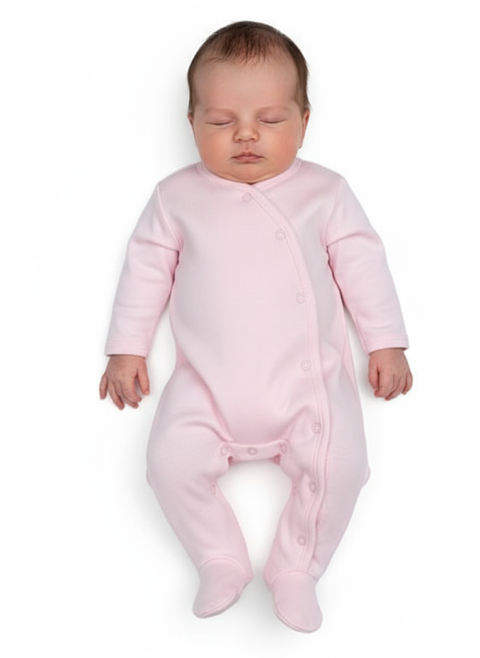 Pink Cotton Sleepsuit