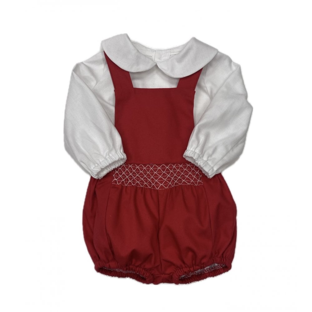 ZA5115 Baby Boys Red & White Shirt Set