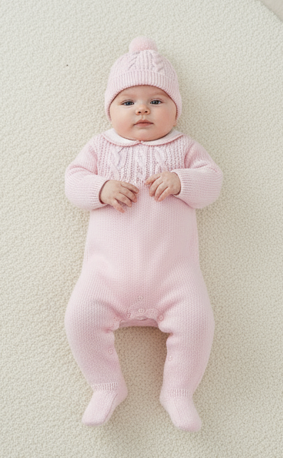 A5284P Baby Girls Babygrow & Hat