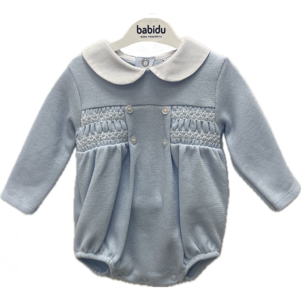 30351 Baby Boys Blue Romper