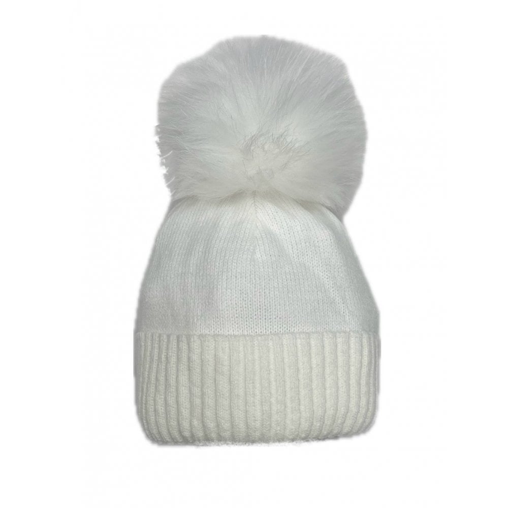 Pex Single Baby Pom Pom Hat White