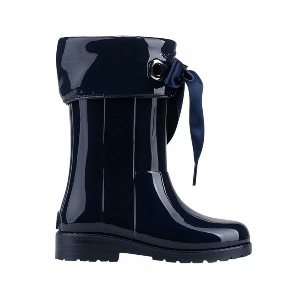 Igor Navy Bow Wellies