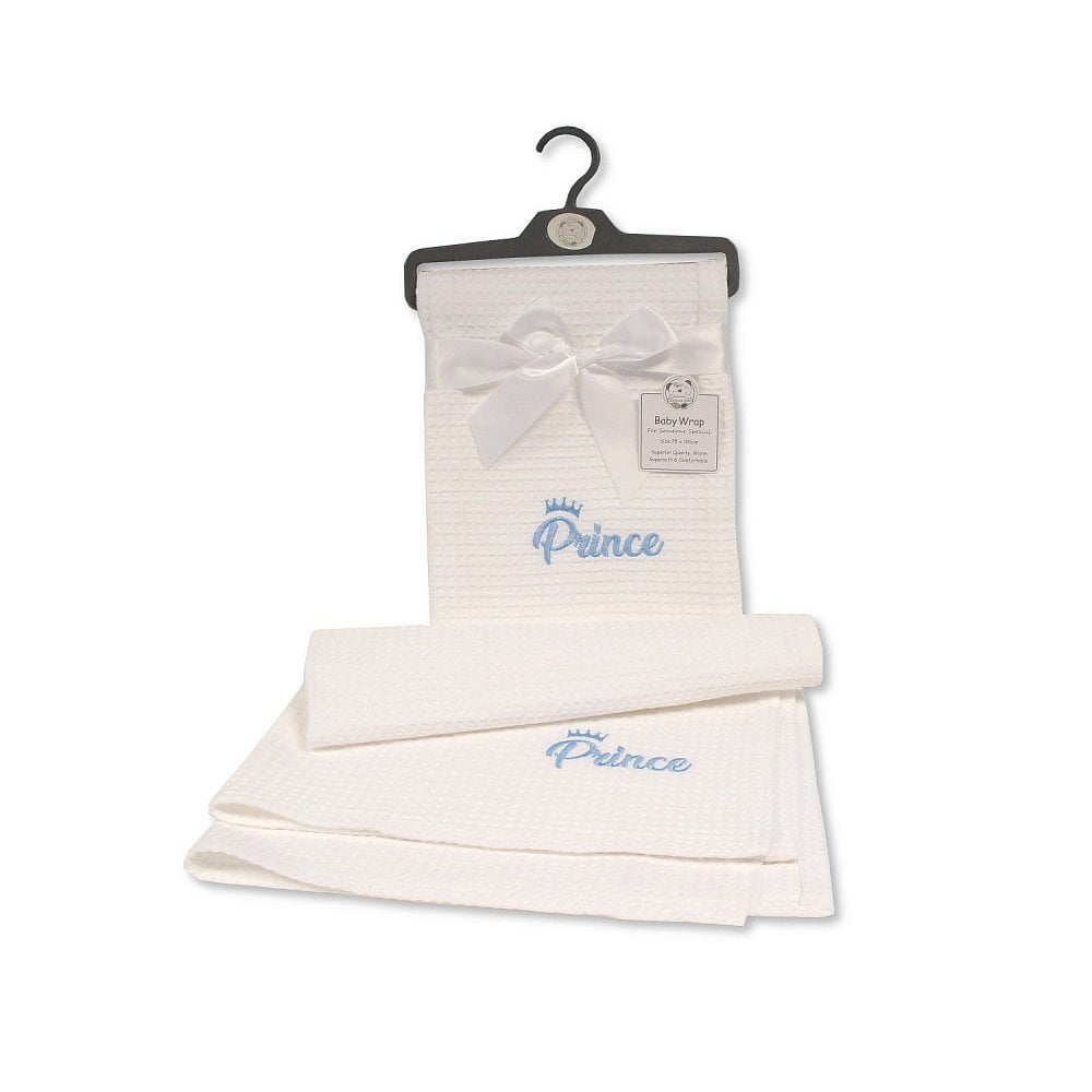 'Prince' White Waffle Blanket