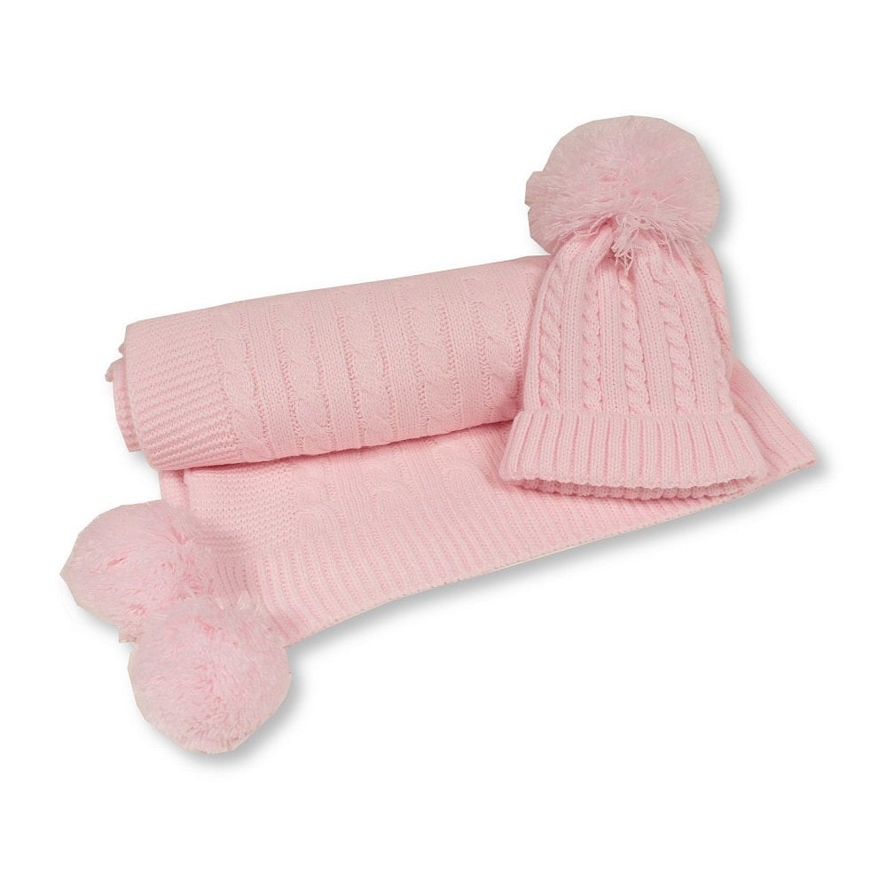 Pink Hat & Blanket Set