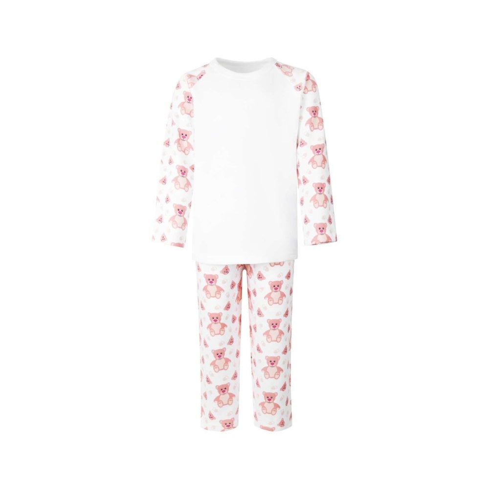 Pink Girls Teddy Pyjamas