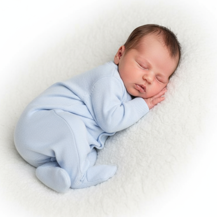 Blue Cotton Sleepsuit