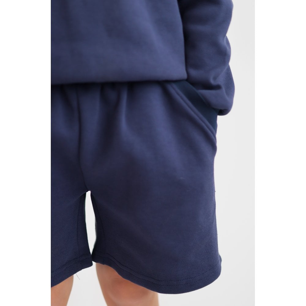 Byron Boys Plain Jumper & Short Set Navy