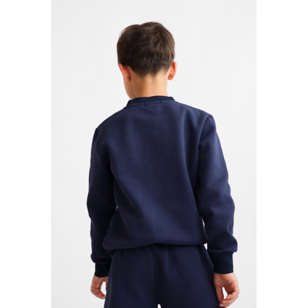 Byron Boys Plain Jumper & Short Set Navy