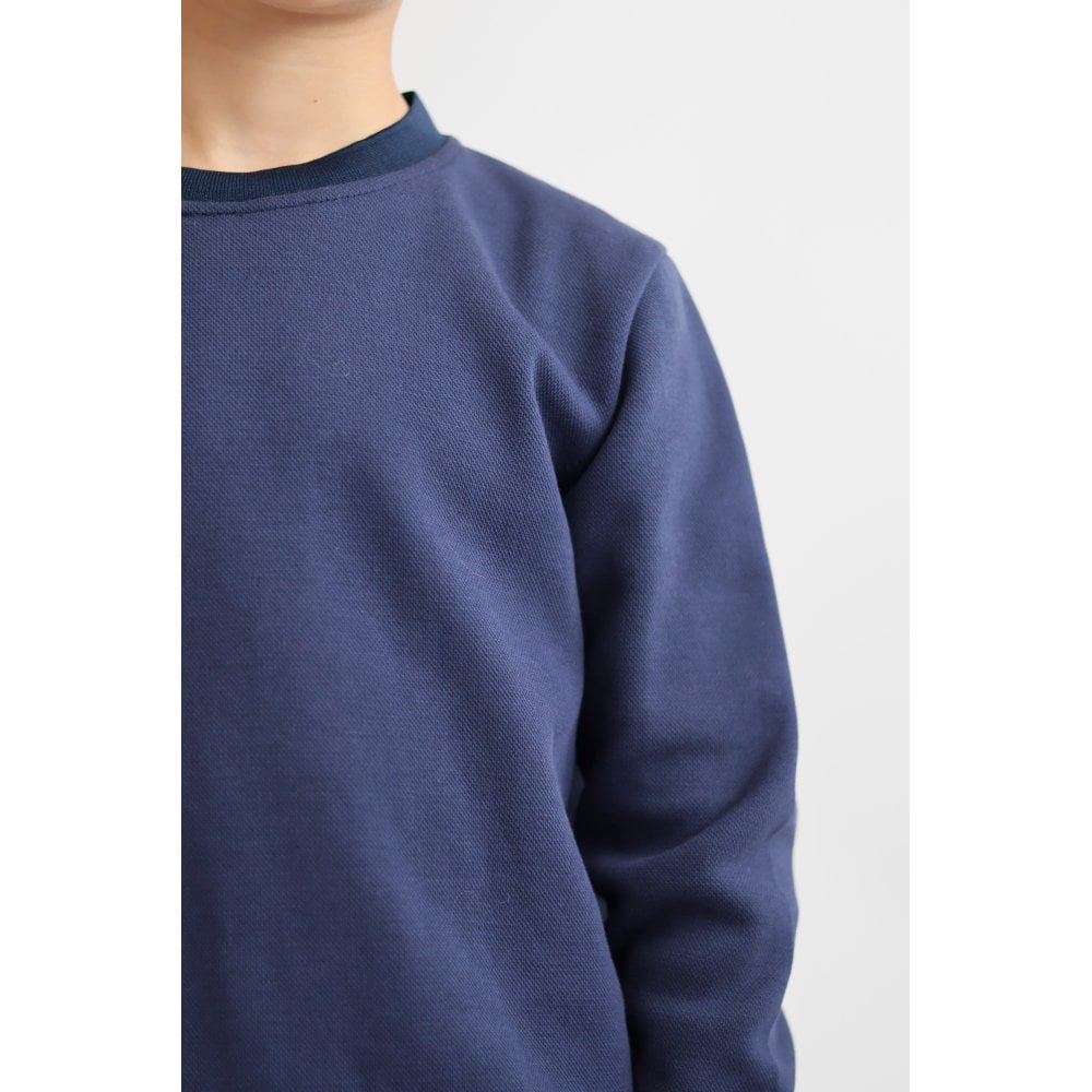 Byron Boys Plain Jumper & Short Set Navy
