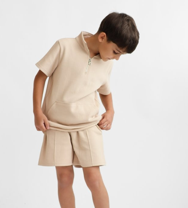 Dougie Boys Zip Up Tracksuit Set Beige