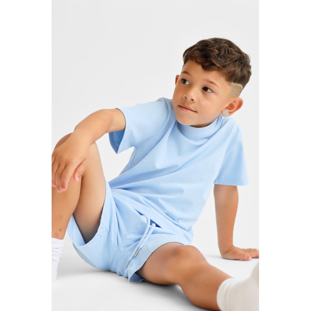 Marco Boys Plain T-Shirt and Short Set Blue