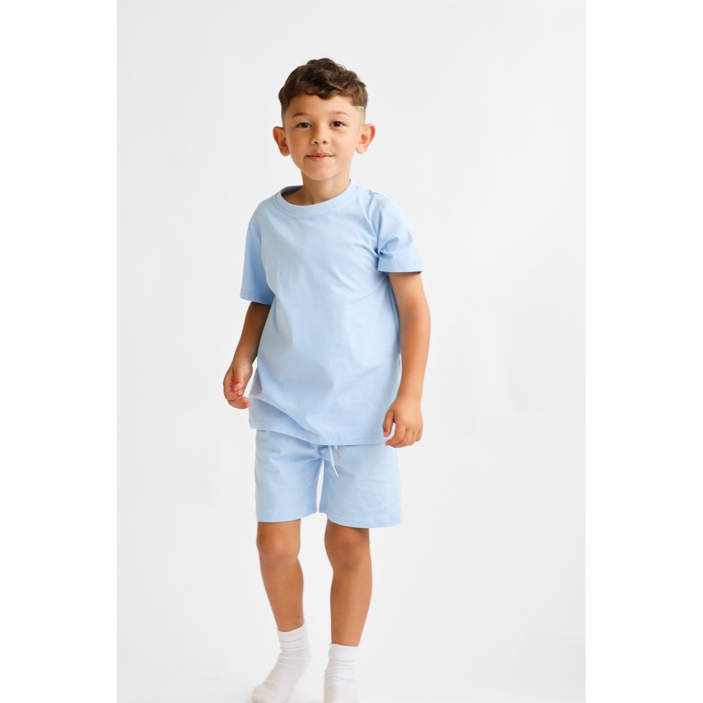 Marco Boys Plain T-Shirt and Short Set Blue