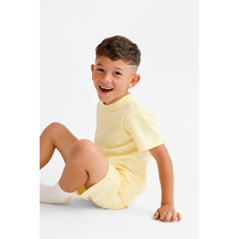 Marco Boys Plain T Shirt & Short Set Lemon