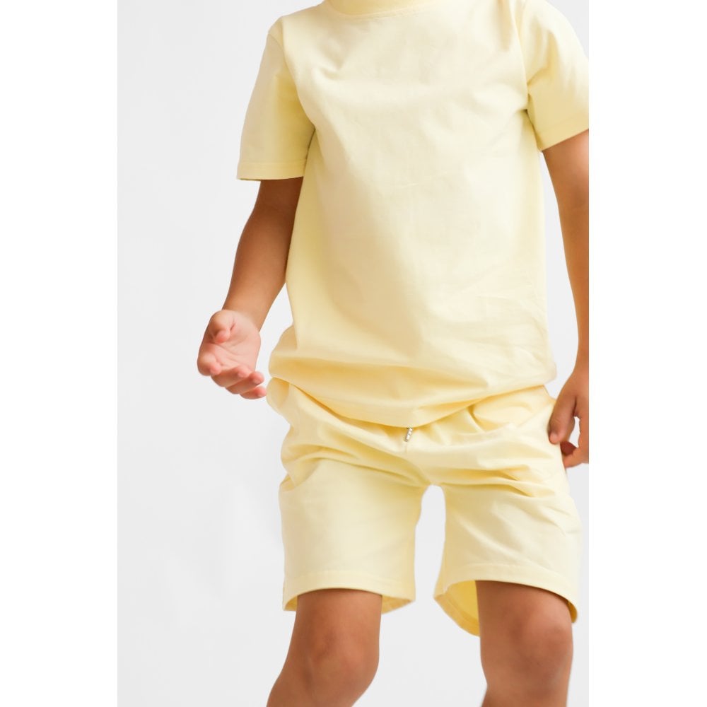 Marco Boys Plain T Shirt & Short Set Lemon