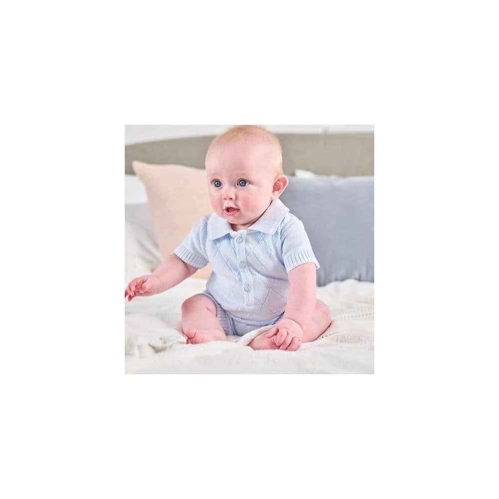 A4715 Diamond Romper Baby Blue