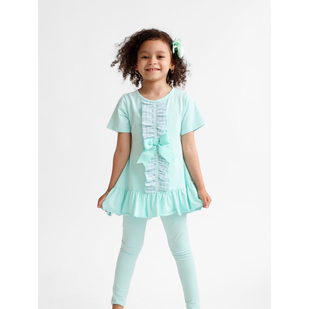 Larosa Girls Frilly 3 Piece Tracksuit Set Mint