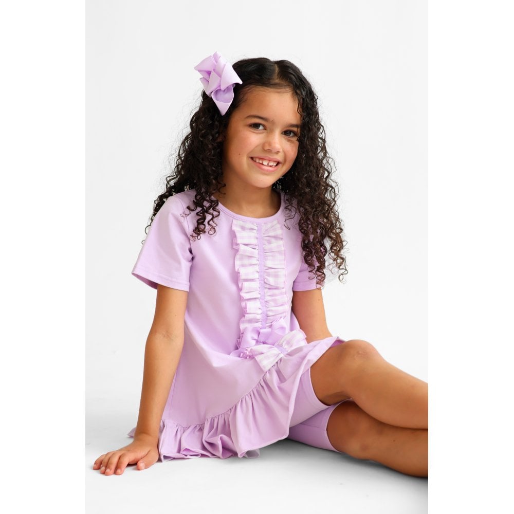 Larosa Girls Frilly 3 Piece Tracksuit Set Lilac