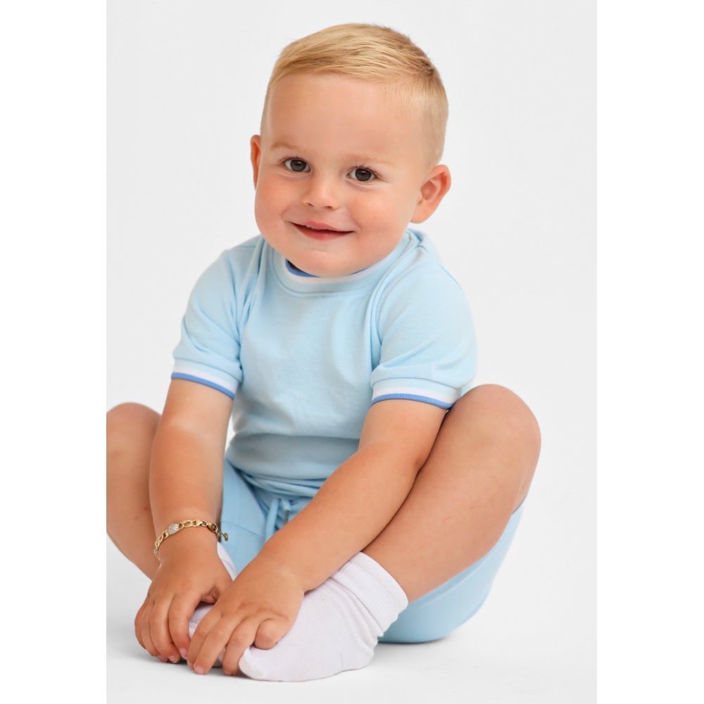 Monty Boys Smart T-Shirt & Shorts Set Blue