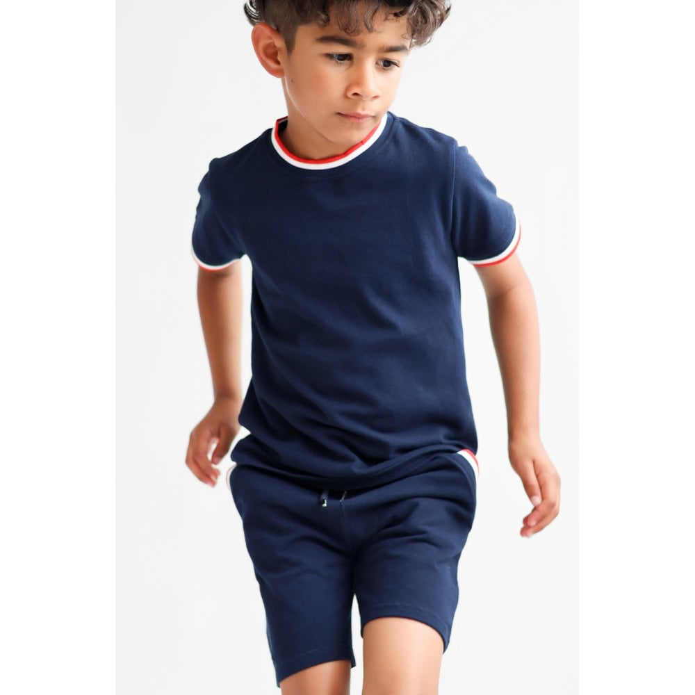 Monty Boys Smart T-Shirt & Short Set Navy