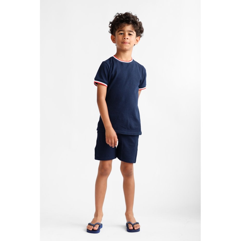 Monty Boys Smart T-Shirt & Short Set Navy