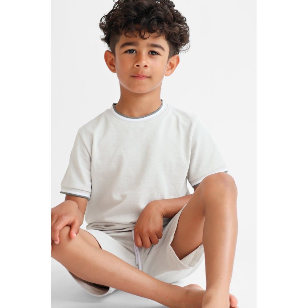 Monty Boys Smart T-Shirt & Shorts Set Grey