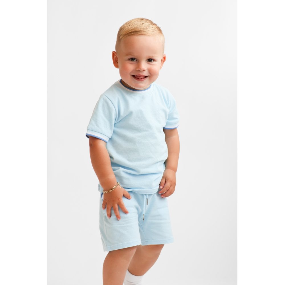 Monty Boys Smart T-Shirt & Shorts Set Blue