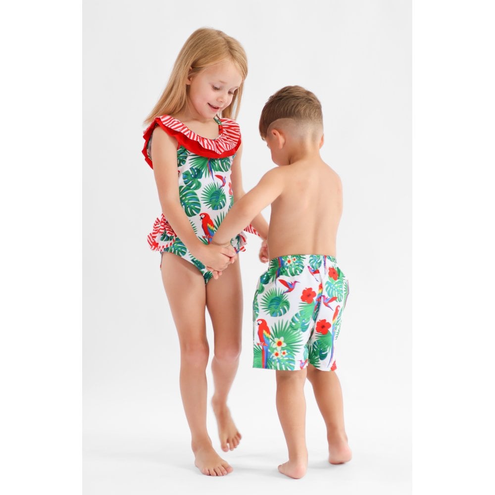 Moana Parrot Swimsuit Red