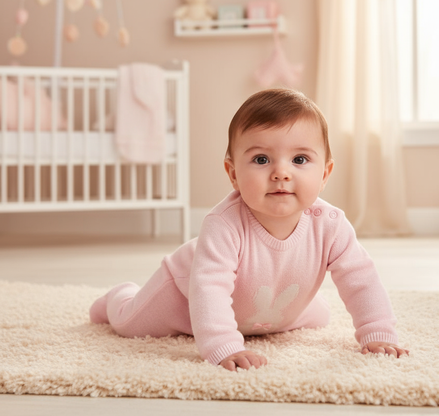 A4423 Pink Bunny Babygrow