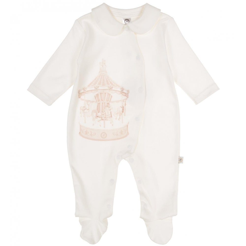 Unisex Carousel Baby Grow Beige