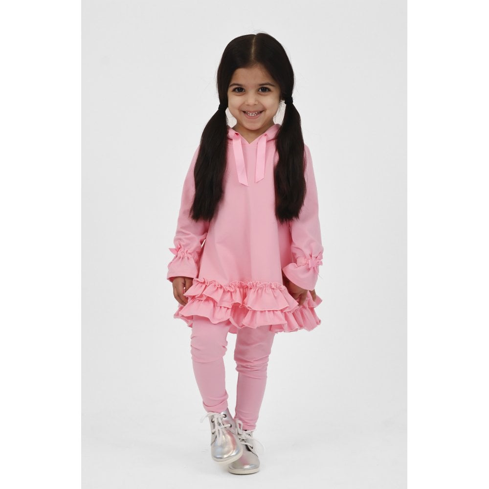 Cece Girls Frilly Pink Ruffle Tracksuit