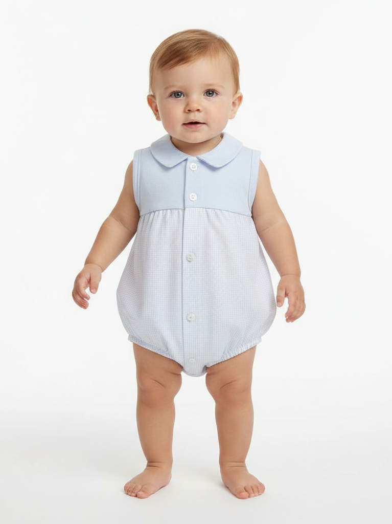 30213 Babidu Baby Boys Blue Romper Suit