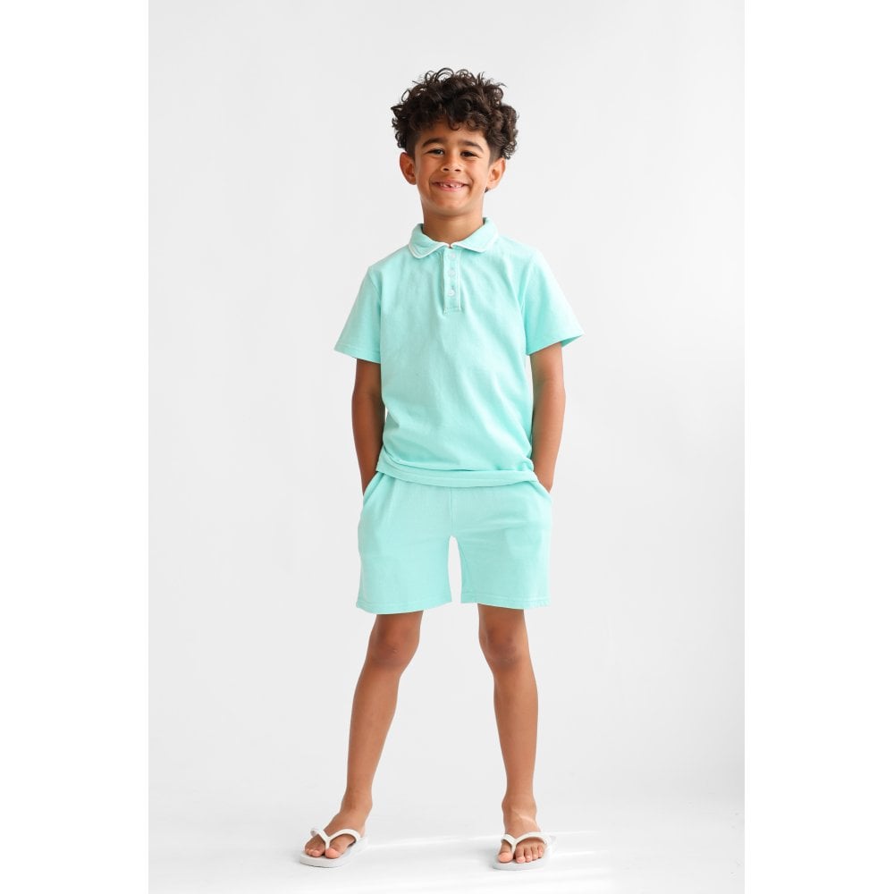 Carlos Boys Plain Mint Smart Short Set