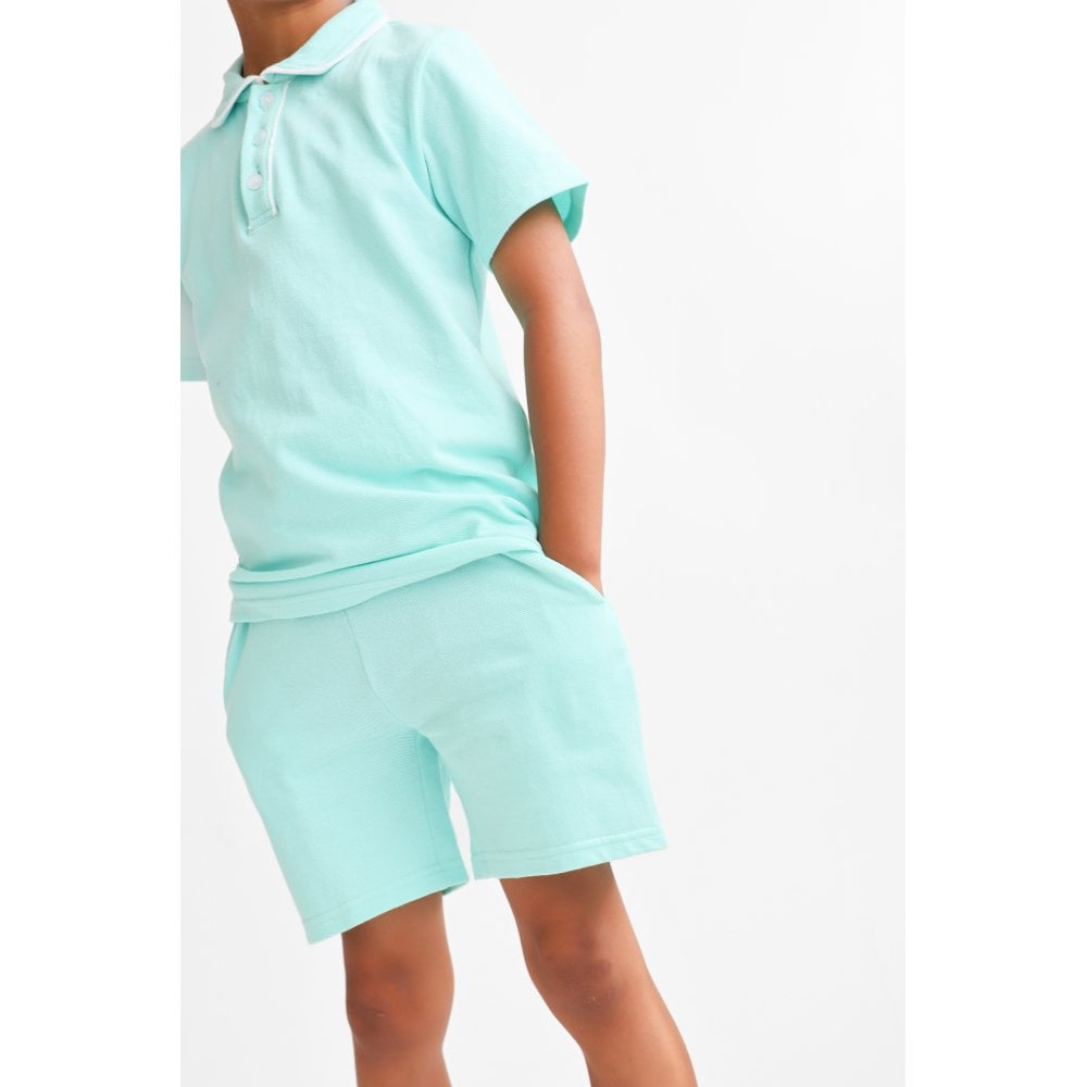 Carlos Boys Plain Mint Smart Short Set