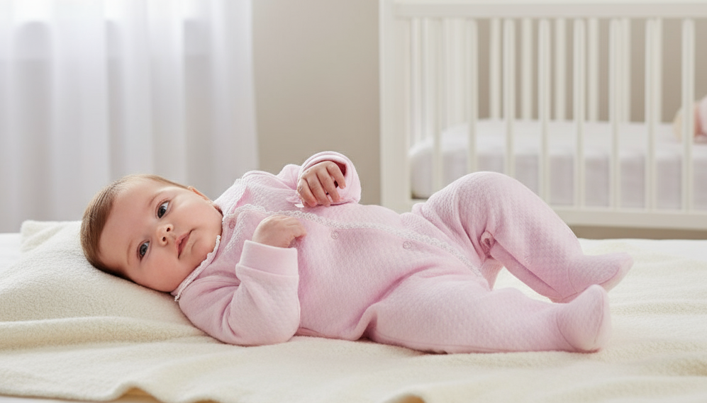 Pex Abigail Cotton Babygrow Pink