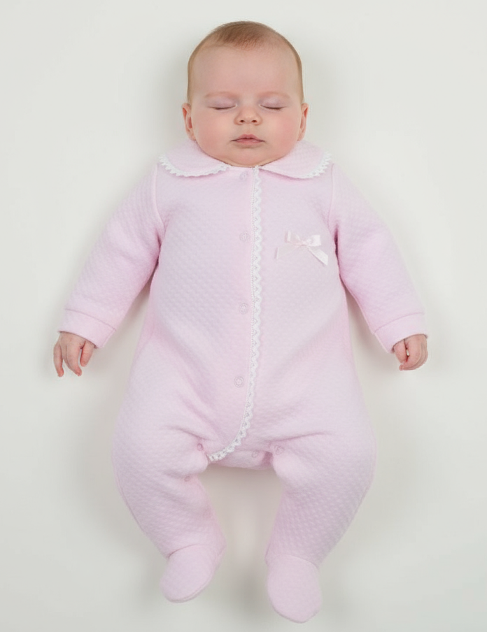 Pex Abigail Cotton Babygrow Pink