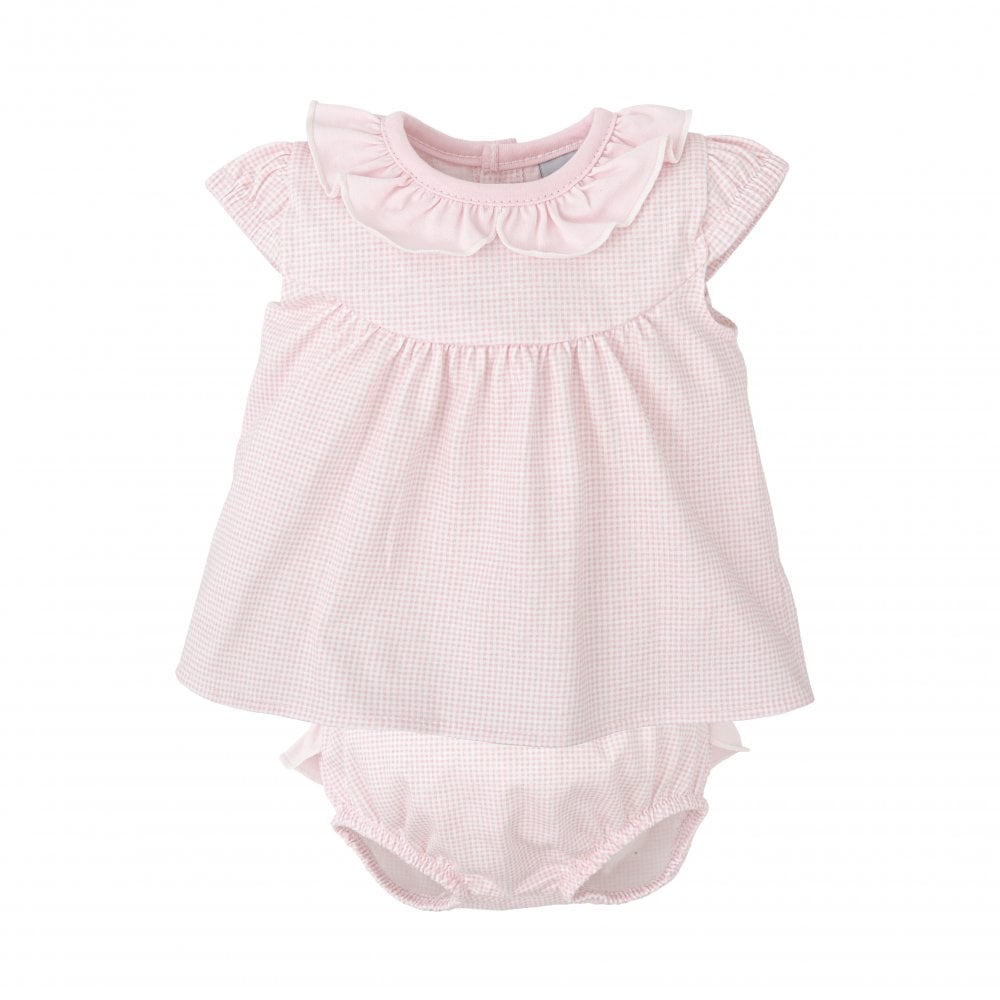 43213 Babidu Baby Pink Girls Dress & Knicker Set