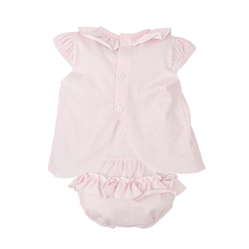 43213 Babidu Baby Pink Girls Dress & Knicker Set