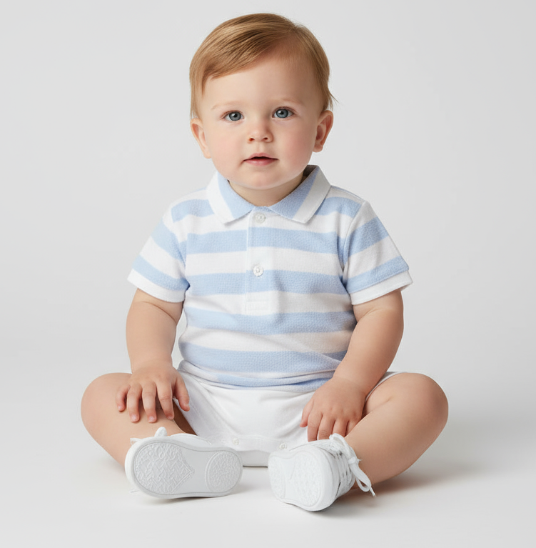 25CB-503 Baby Boys Striped Short Set
