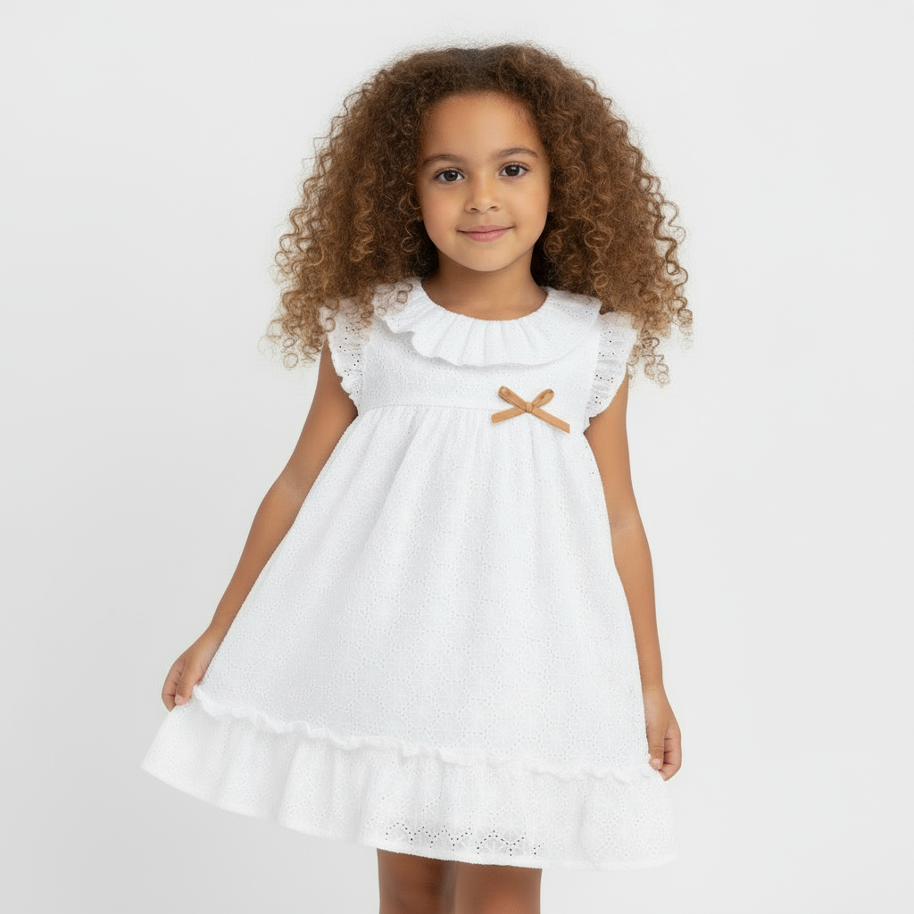 25553 - Baby Ferr White Embroidery Dress