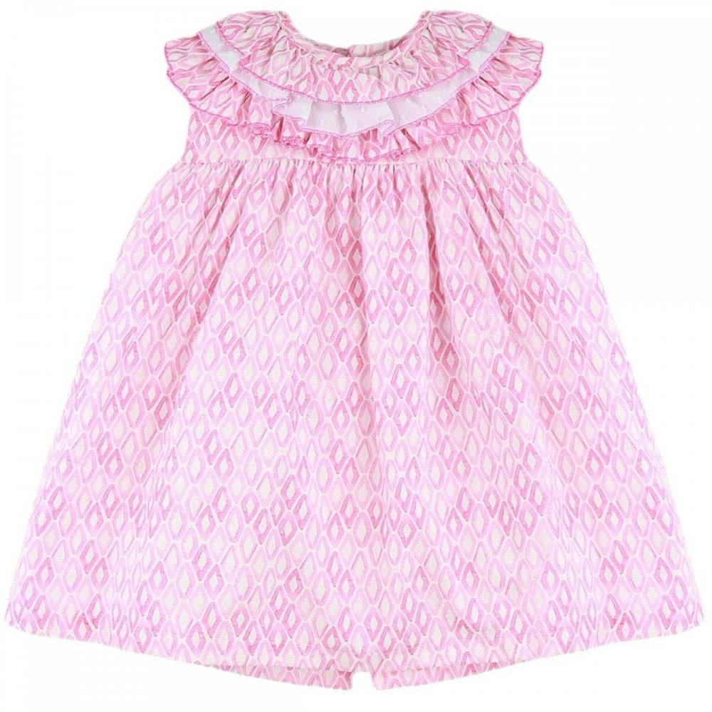 25534 - Baby Ferr Pink Frill Collar Dress