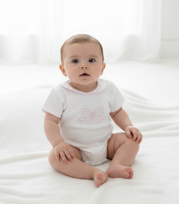 Bow Romper Pink